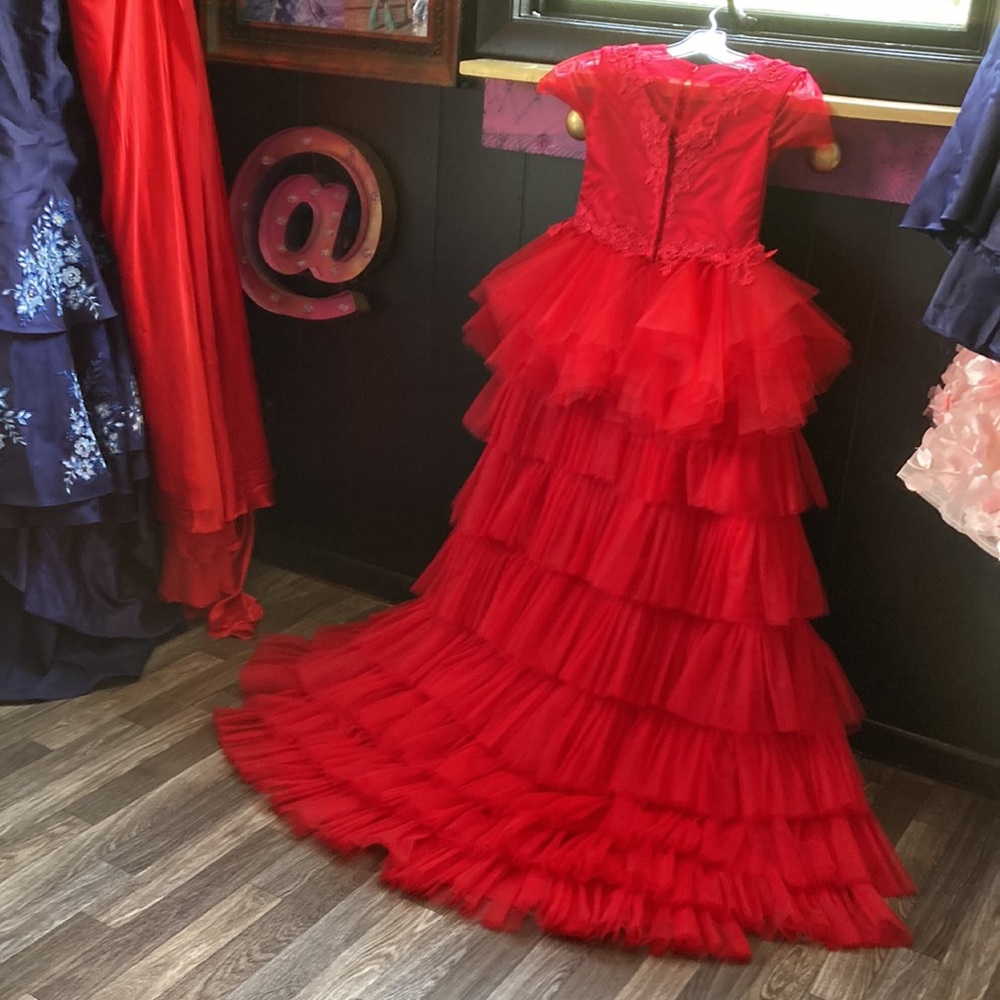 couture red gown (kids) measurements in description